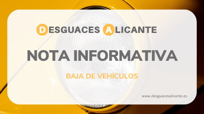 Nota informativa baja definitiva de coches