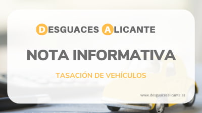 Nota informativa valoración de coches